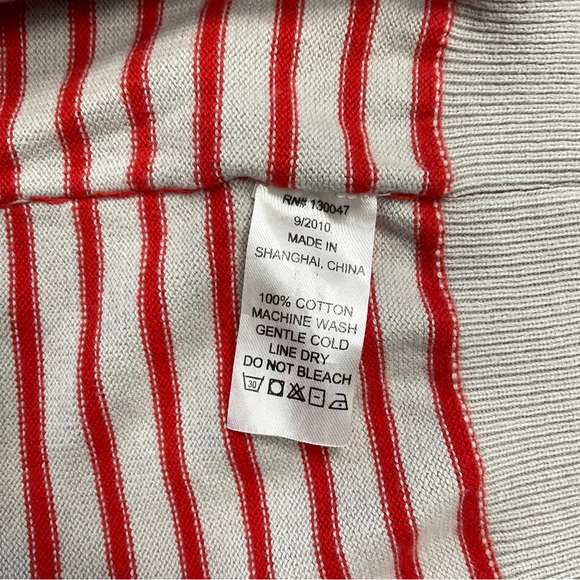 FORE!! Axel & Hudson Boys' Striped Grey & Red Cardigan Sweater Size 3/4 - Picture 6 of 7